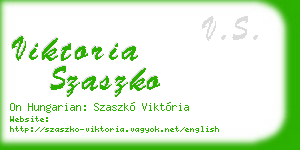 viktoria szaszko business card